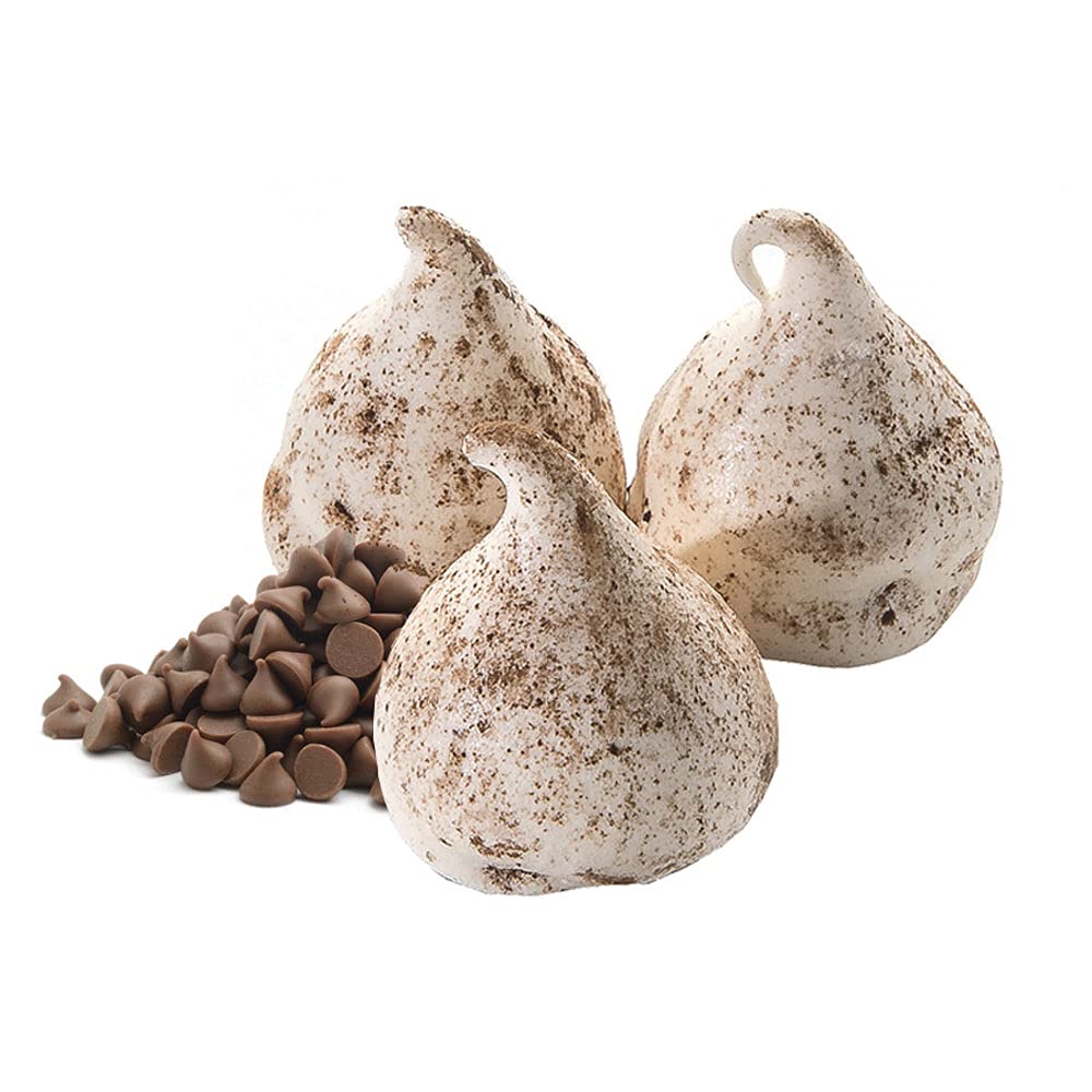 Original Meringue Cookies (Chocolate Chip) • 100 Calories Per Serving, Gluten Free, Low Fat, Nut Free, Low Calorie Snack, Kosher, Parve • By Krunchy Melts