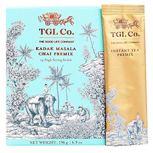 Tgl Co. The Good Life Company Kadak Masala Chai Instant Tea Premix Tea With Masala,14 Sachets (196 G),0.196 Pounds
