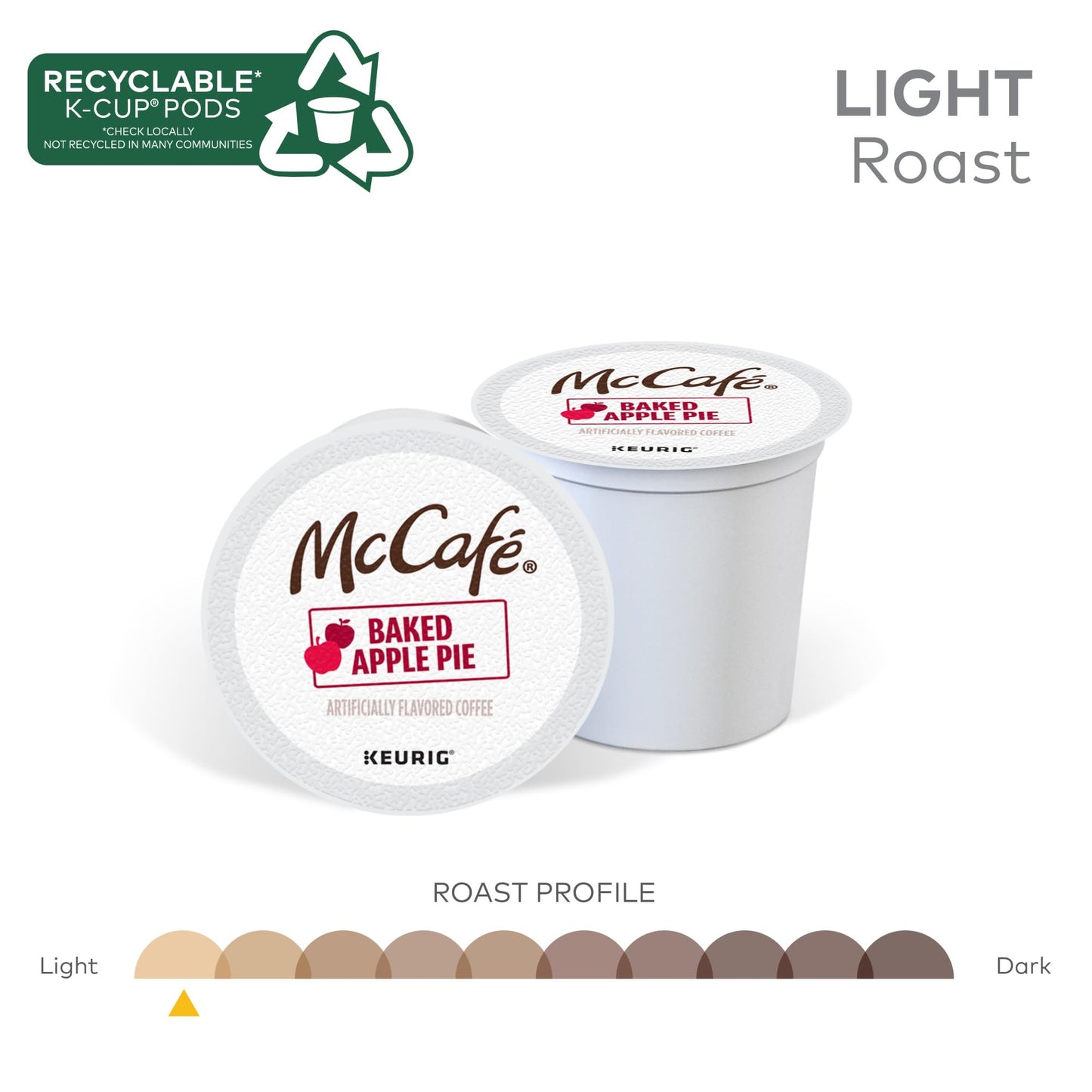 McCafe Baked Apple Pie Coffee K-Cup Pods, 60 Count (6 Packs of 10), Single Serve Coffee