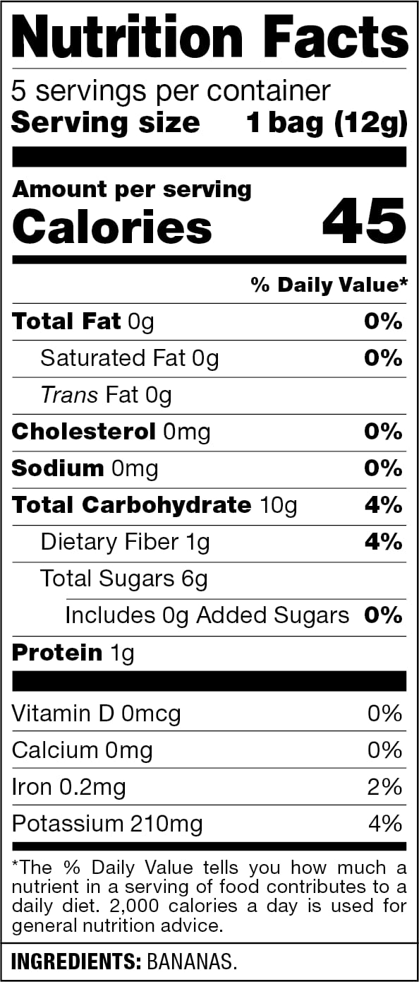 Harvest Snaps Kids Crispy Fruit Snack Bags (6 Pouches of 5 Snack Bags) (Crispy Bananas)