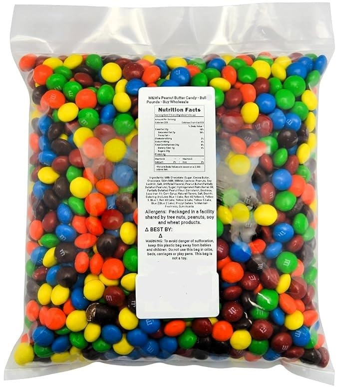 M&M Milk Chocolate Candy, - Super Bowl Chocolates - Bulk Chocolate Candy Variety Pack - Chocolate Milk Candy Bulk - Delicious An