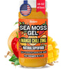 Biolore Mango Chili Zing Sea Moss Gel 16 Oz - No Added Sugar, Vegan, Made In Usa - Wildcrafted Sea Moss Superfood With 92 Essential Vitamins - Ready To Use, No Prep Needed