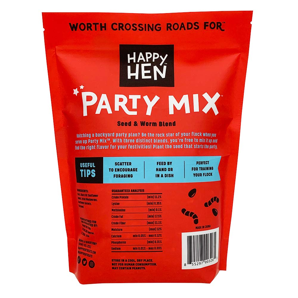 Happy Hen Party Mix Seed And Mealworm, 2 Lb