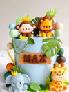Jevenis Jungle Animals Cake Decoration Wild One Cake Decoration Safari Cake Decoration Giraffe Elephant Lion Tiger Cake Jungle A