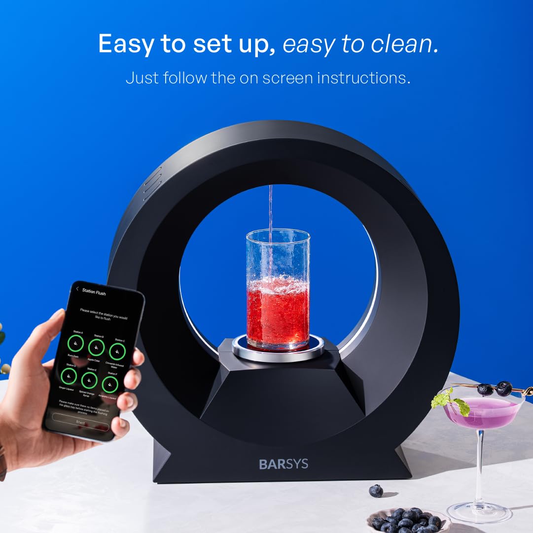 Barsys 360 Cocktail Maker Machine (Black) : Smart Margarita Machine & Home Bartender Drink Maker for Cocktails Mixed Drinks and Mocktails