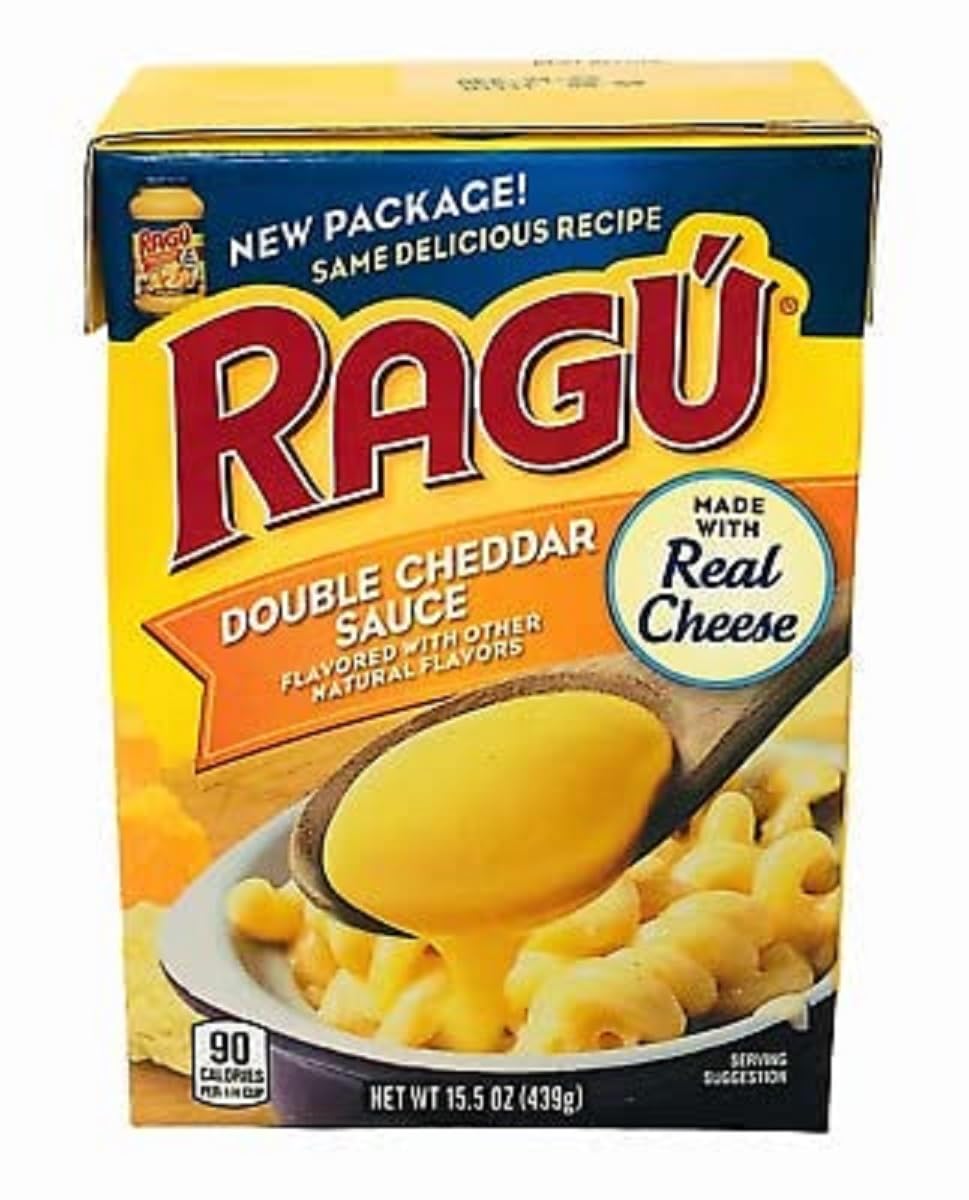 Ragu Cheesy Sauce 16oz Jar (Pack of 4) (Choose Flavor Below) (Double Cheddar)