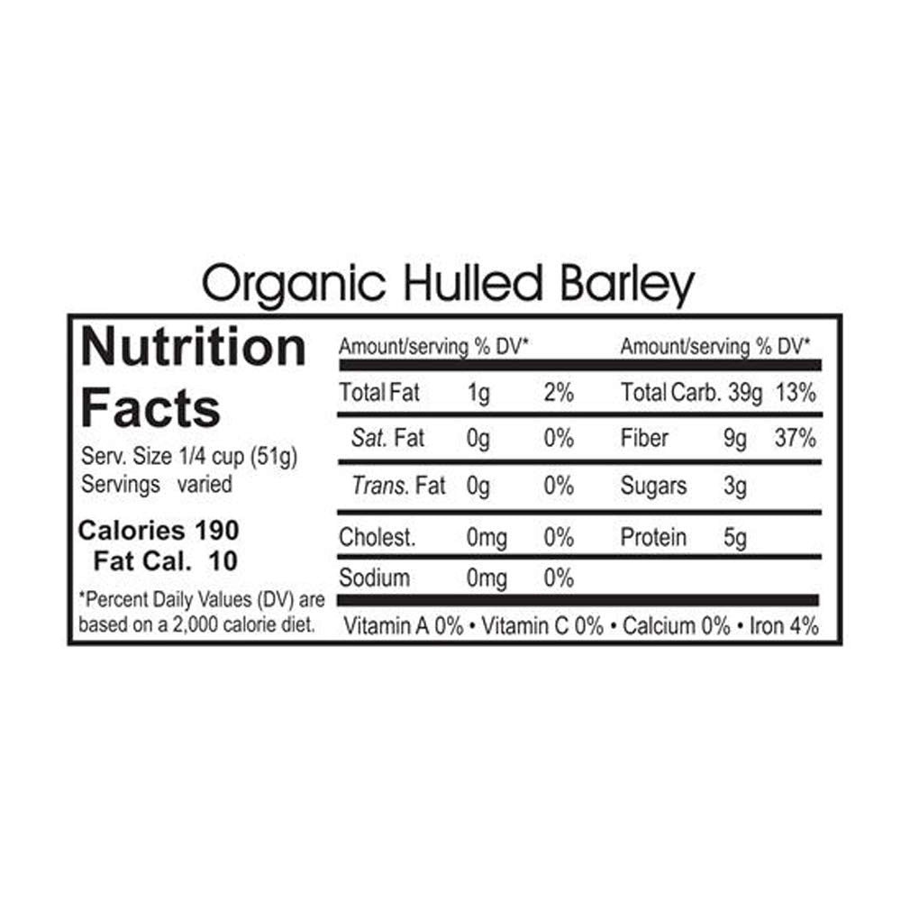 Grain Place Foods | Non-Gmo Organic Hulled Barley | Made In The Usa | 2 Lb Bag | 2 Pack