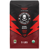 Death Wish Coffee Dark Roast Grounds - USDA Organic, Bold Blend of Arabica & Robusta Beans, 5 Lbs.