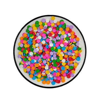 Homankit Edible Sprinkles For Celebration Pink Red Yellow Green Blue Orange White 8Mm Confetti Sprinkles Baking Cake Cupcake Ice Cream Cookie Decoration 2.82 Ounces