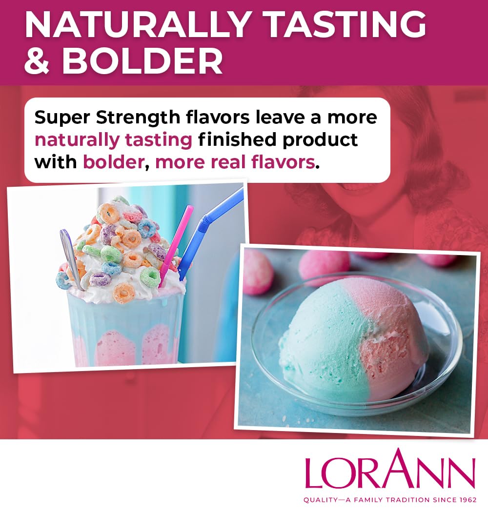 LorAnn Oils Super Strength Flavoring - Bubble Gum - 1 Fl Oz - 4X Stronger Than Extracts - Ideal for Candy Making and Baking