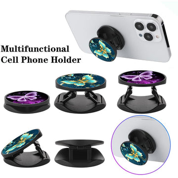 Dabubu 2 Pack Phone Finger Expanding Stand Holder Kickstand Hand Grip Widely Compatible With Almost All Phones And Cases- Purple