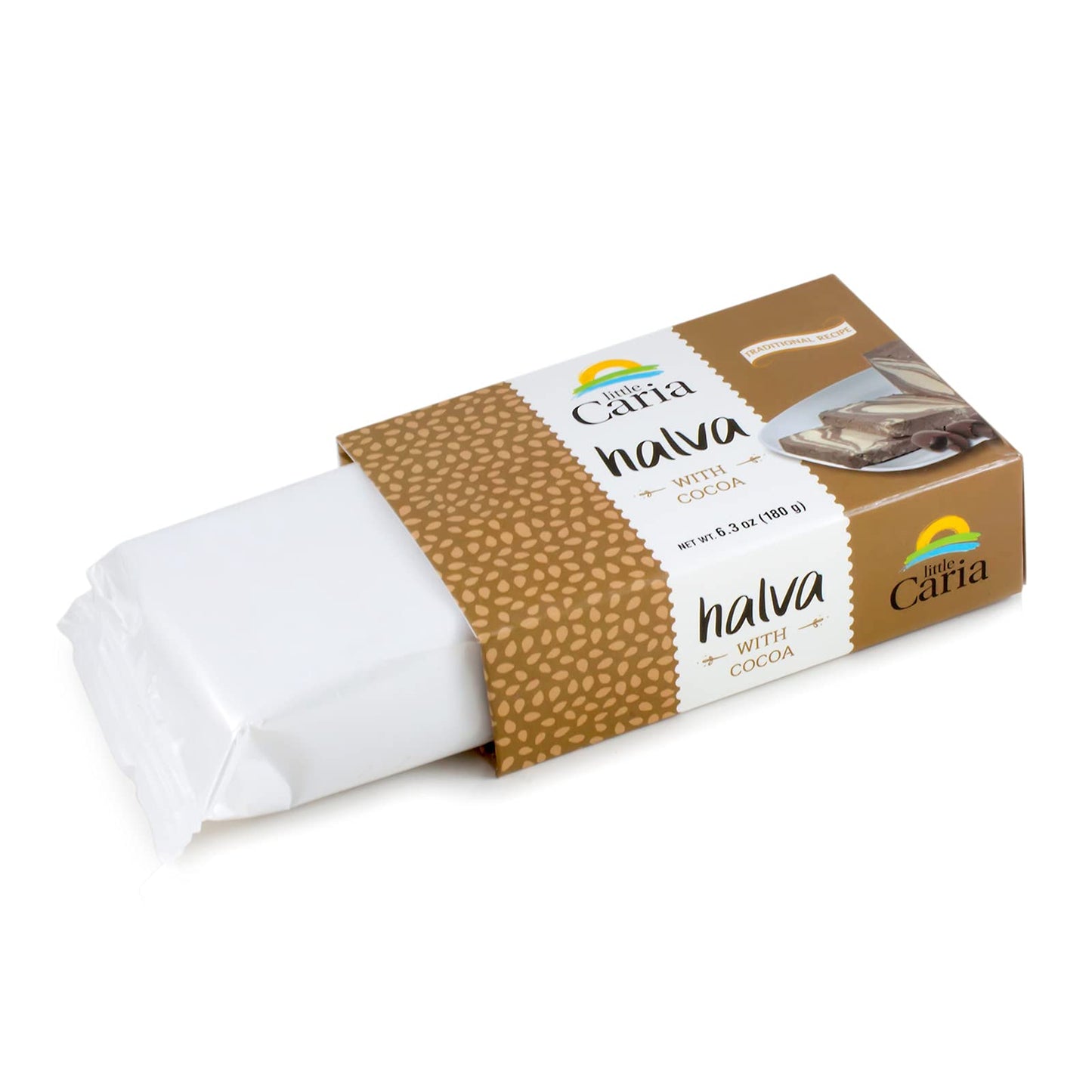 Little Caria Traditional Halva | Variety | 6.3 ounces each | Vegan, Gluten-free Mediterranean Dessert