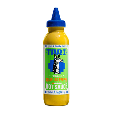 Tari Hot Sauce - Peruvian Aji Amarillo - Perfect For Burgers, Tacos, Eggs, Chicken & More - 11.8 Oz