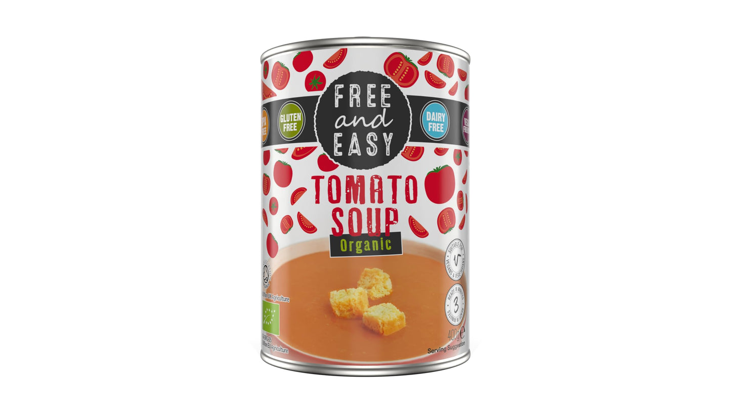 Free and Easy Organic Tomato Soup, 400 g, Pack of 6