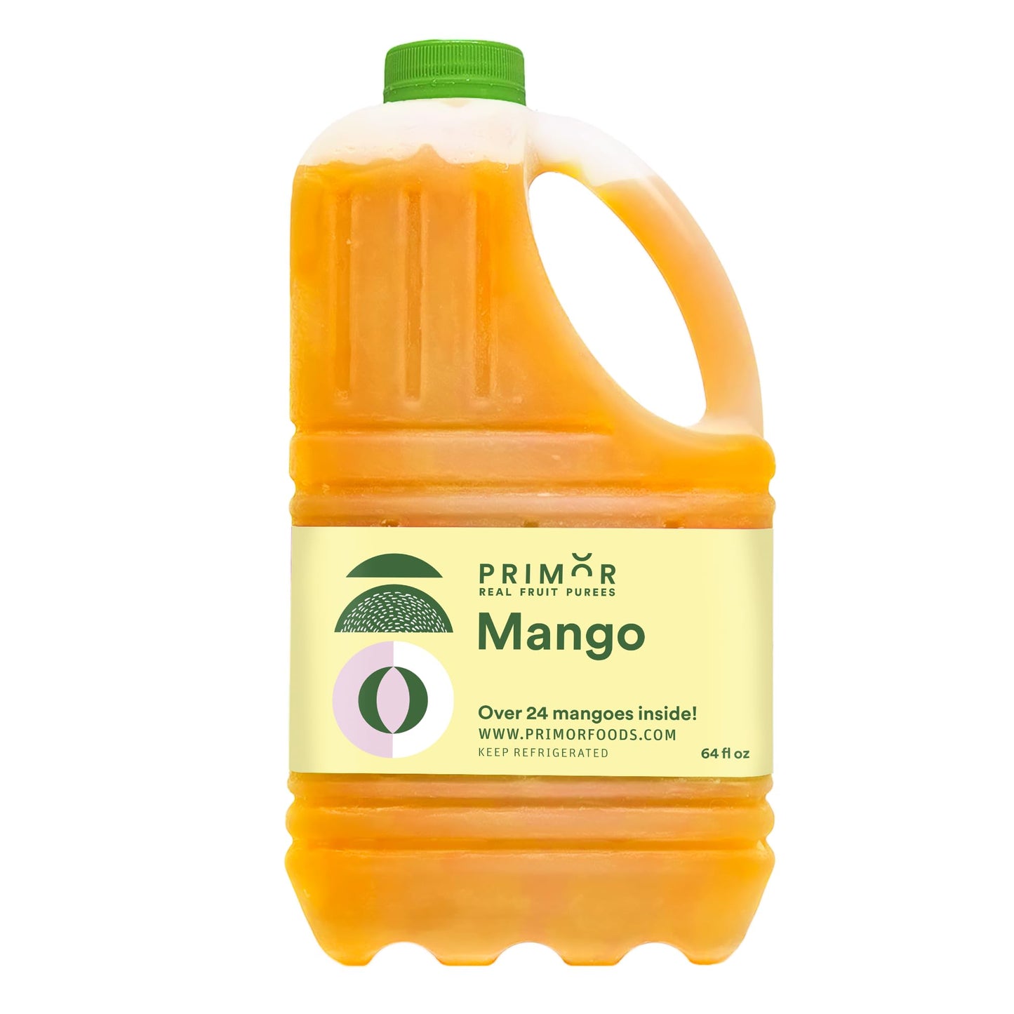PRIMOR Fruit Purees - Mango - 64 Fl Oz (Pack of 1) - Made with Real Fruit for Juices, Smoothies, Cocktails, Desserts and More