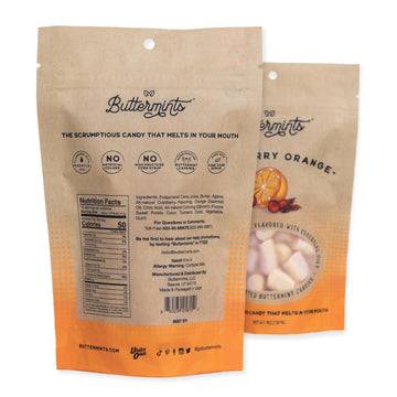 Buttermints Cranberry Orange, Butter Mints Gluten-Free Candy Soft Butter Taste, Unexpectedly Scrumptious (4 Servings)