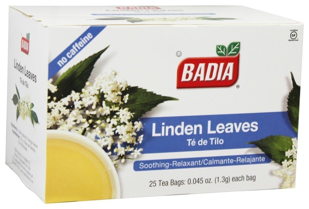 Badia Tea Linden Herbal Tea, 25 Count Bags, Pack of 1