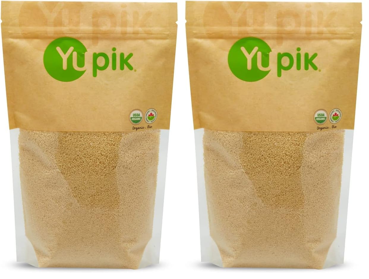 Yupik Organic Couscous, Non-GMO & Vegan, 2.2 lb (Pack of 2)