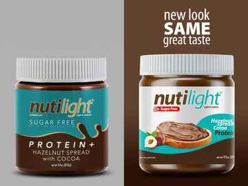 Nutilight Sugar Free Protein Hazelnut Spread with Cocoa, Keto & Diabetic Friendly, Non-GMO, Gluten Free, 11 Ounces