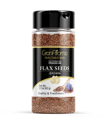 GranAroma Brown Flax Seeds, Baking, Egg Replacement, Linseeds (2.2 Ounce)