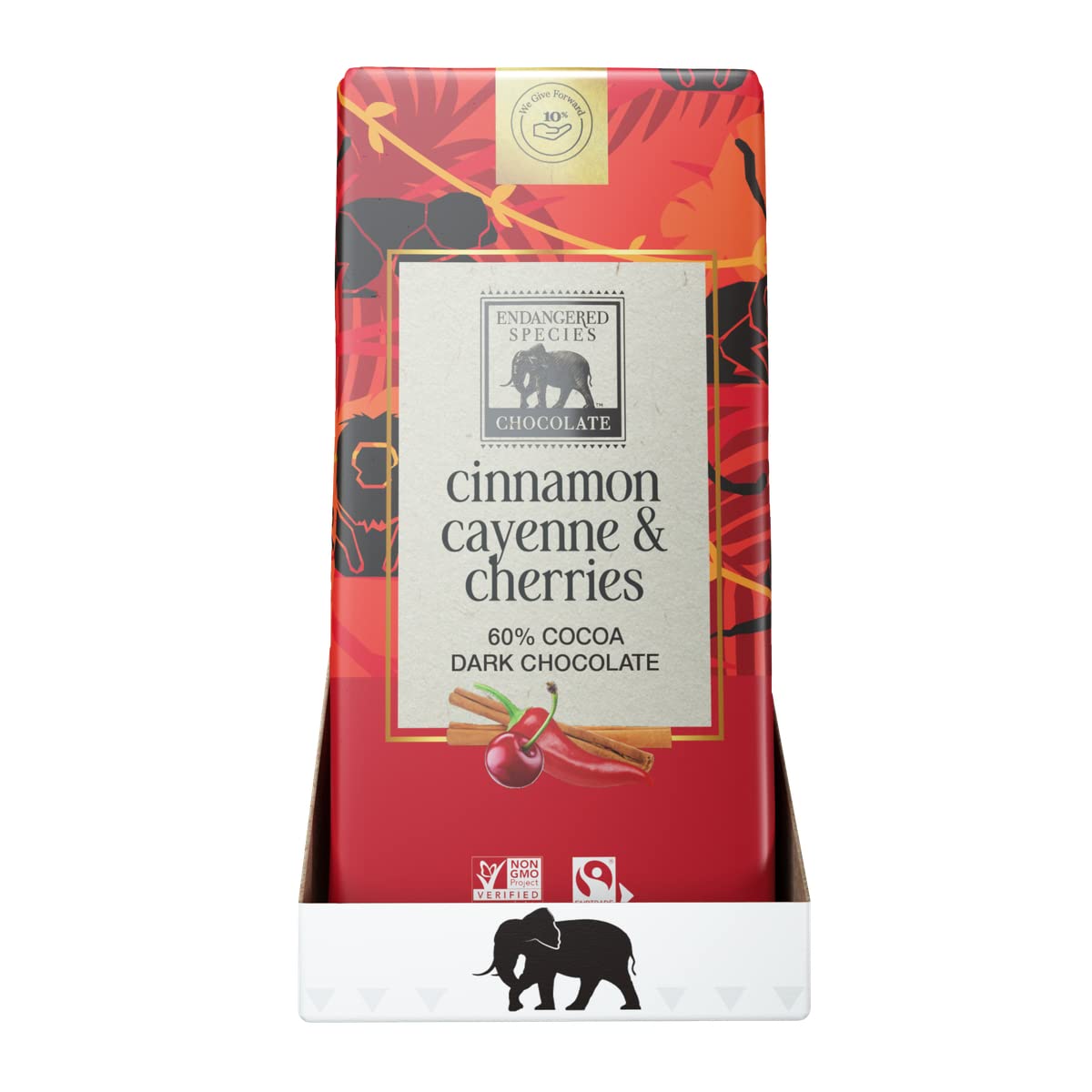 Endangered Species Choclate Bars (Dark W/Cinnamon, Cayenne & Cherry (60%))