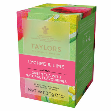 Taylors Of Harrogate Lychee & Lime Green Tea, 20 Teabags (Pack Of 3)