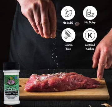 Smoke N Sanity Essence Of Onion Salt - Certified Low Fodmap - Contains No Garlic - Low Fodmap Seasonings. Certified Gluten Free