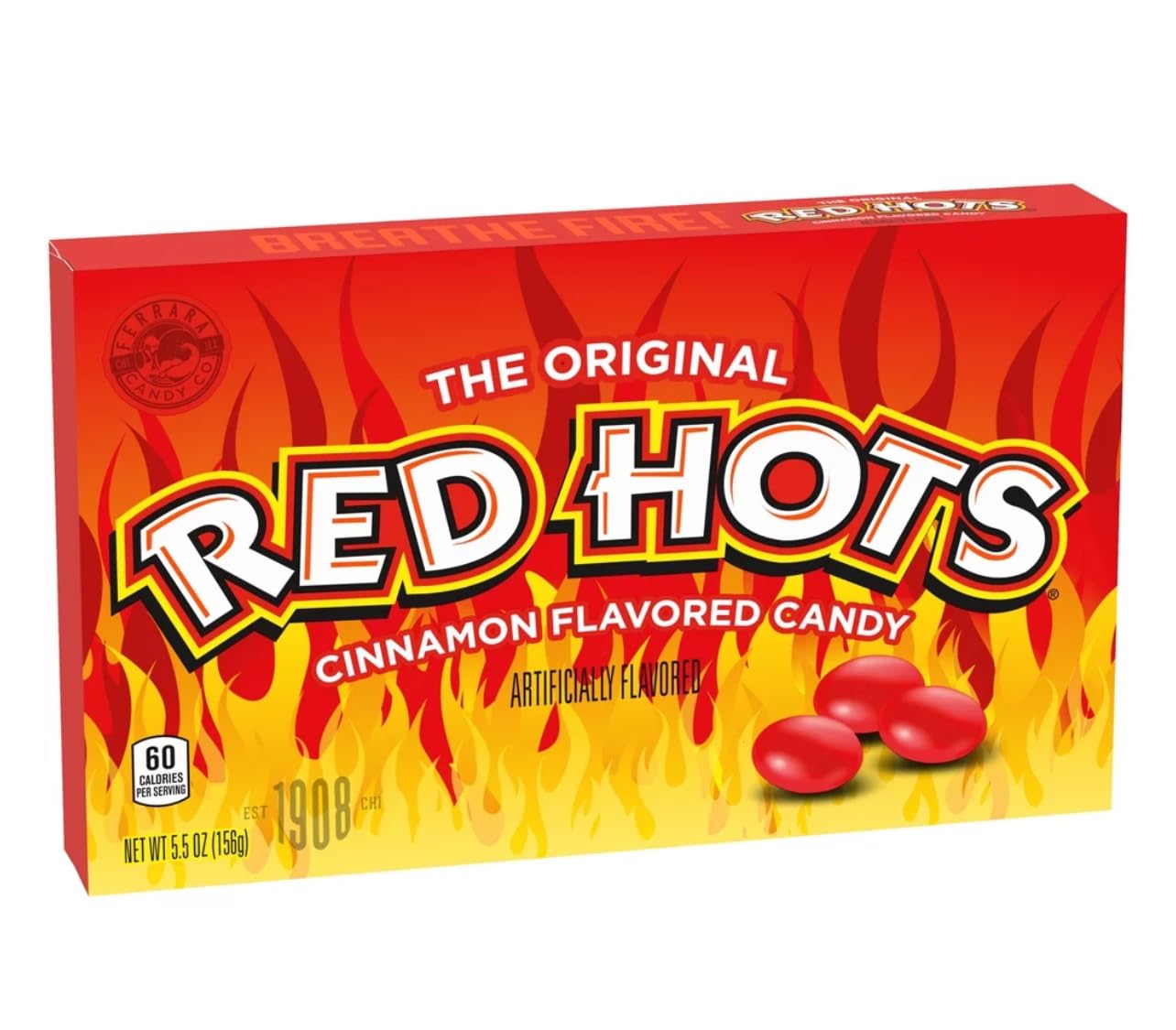 Red Hot Cinnamon Flavored Hard Candy, Cinnamon Imperial Candy (2 - Pack)
