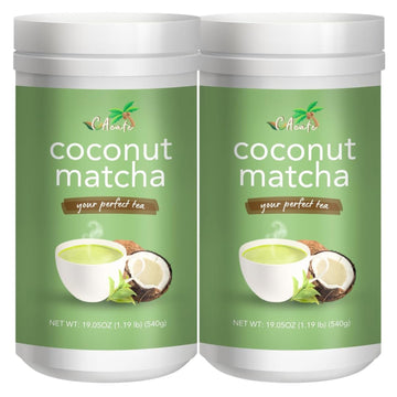 Cacafe Coconut Matcha | Instant Japanese Health Drink | Creamy & Sweet | Hot Or Iced Green Tea Latte Mix | New Look, Reduced Sug