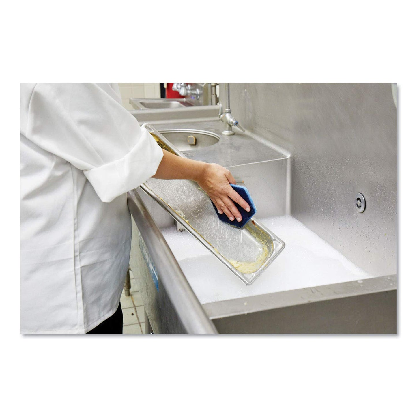 Scotch-Brite Professional 2000Hex Low Scratch Scour Pad 2000Hex, 5.75-Inch X 5-Inch, Blue, 15/Carton