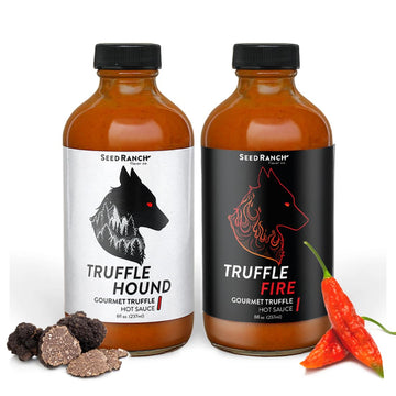 Seed Ranch Truffle Hound & Truffle Fire Hot Sauce Variety Pack - Spicy Vegan Non-GMO - 8 Fl Oz (Pack of 2)