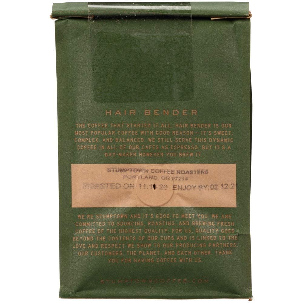 Stumptown Coffee Roasters Medium Roast Ground Coffee Gifts - Hair Bender 12 Ounce Bag Flavor Notes Of Citrus And Dark Chocolate