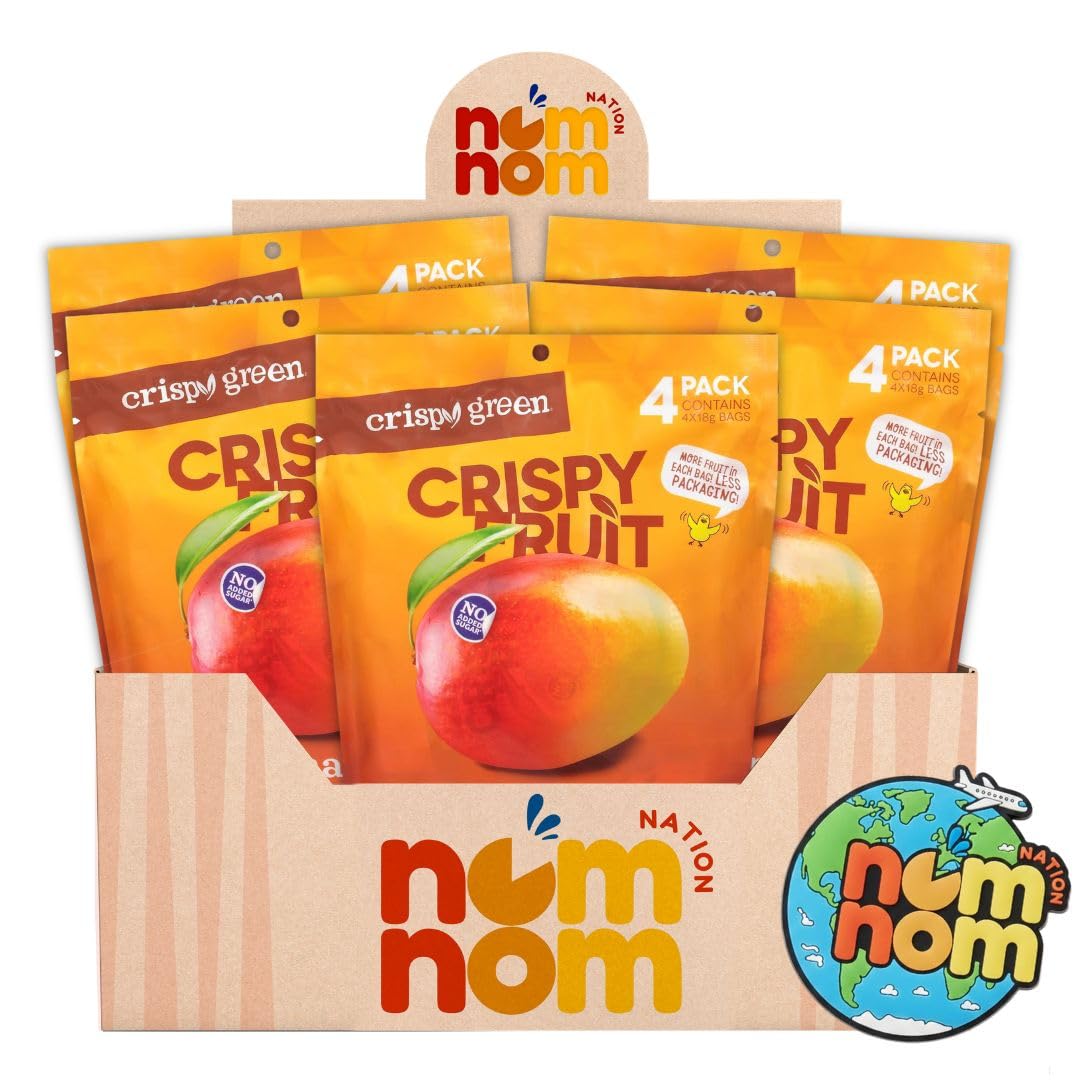 Mango Dried 2.54 oz Snacks - 5 Pack Dried Mango Bags - Freeze Dried Fruit Style Dry Fruit Snack - Banana Chips and Dried Apple C