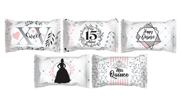 Party Sweets Quinceanera Themed Buttermints By Hospitality Mints, Individually Wrapped, 7 Oz. Bag Pack Of 6 (330 Pieces), White Buttermints