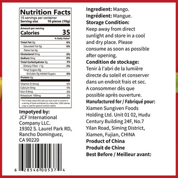 Onetang Freeze-Dried Fruit Mango Chips, 10 Pack Single-Serve Pack, Non Gmo, Kosher, No Add Sugar, Gluten Free, Vegan, Holiday Gifts, Healthy Snack 0.35 Ounce