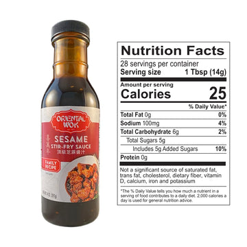Mr. Wongs Oriental Wok Sesame Stir-Fry Sauce, Sweet & Umami, 14 oz (2 Pack)