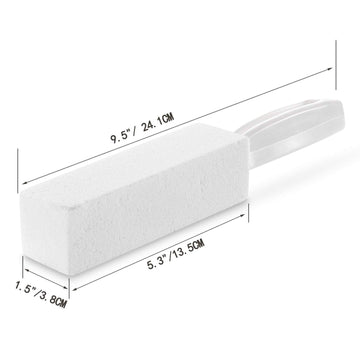 2 Pack Pumice Stone For Toilet Bowl Cleaning With Handle, Scouring Stick Remove Toilet Bowl Hard Water Rings, Calcium Buildup An