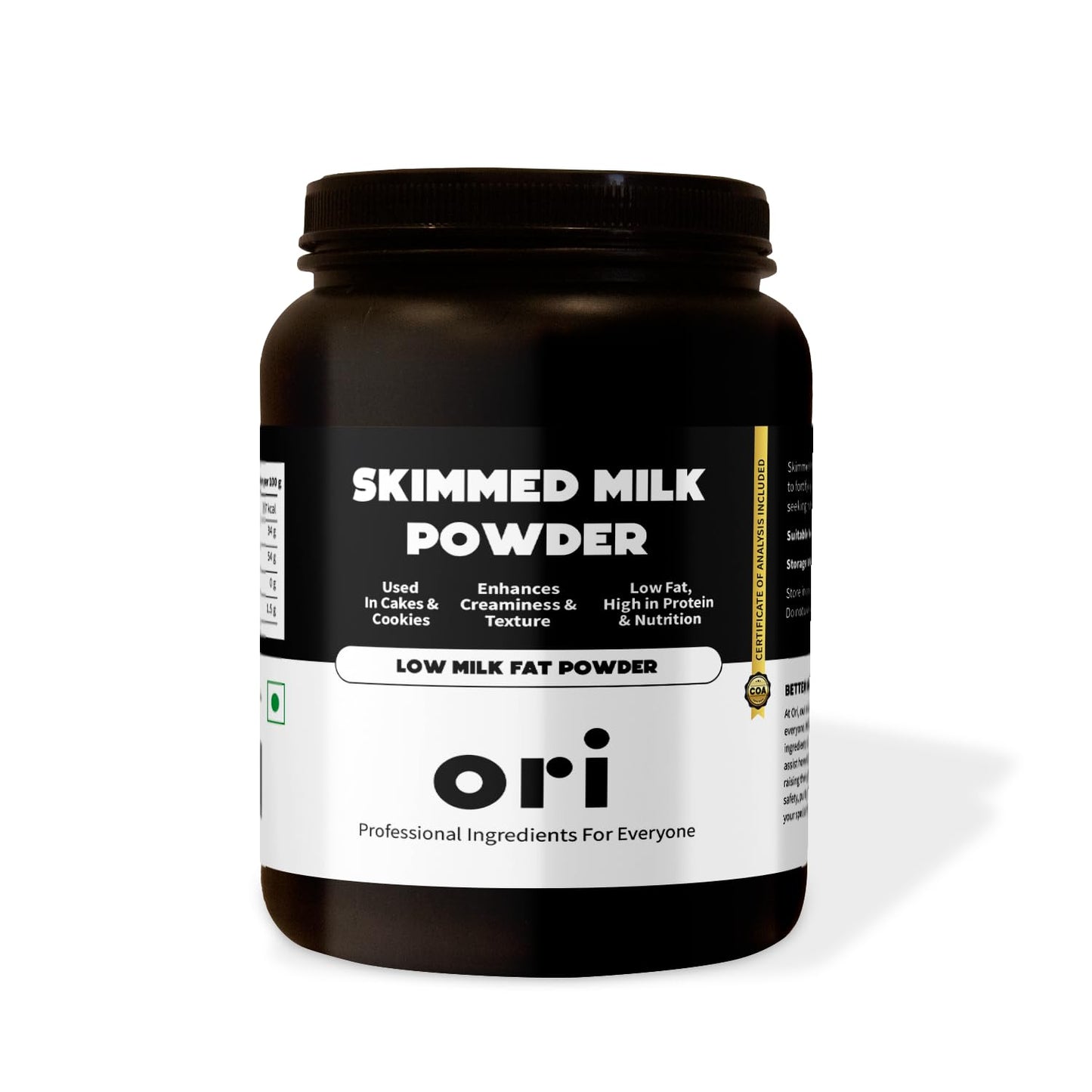 Ori Skimmed Milk Powder | Low Milk Fat Powder 1 Kg (Pack of 1)