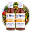 Yo Mamas Foods Gourmet Natural Asian Sesame Dressing and Marinade - Pack of (2) - Large Bottles, Low Carb, Low Sodium, Vegan, a