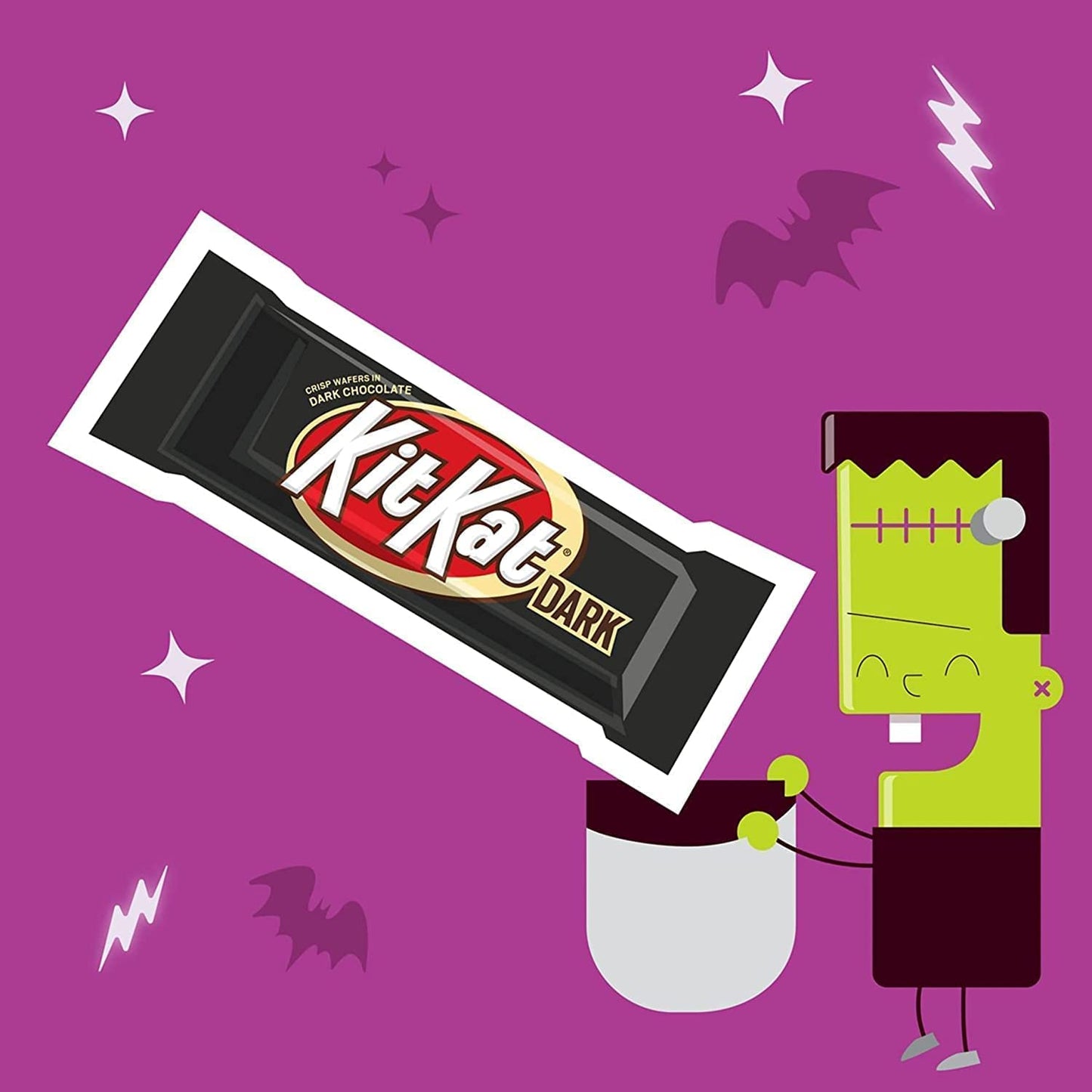 KLICKERS Miniatures Crisp Wafers, Dark Chocolate, Snack Size, 1LB - Approx 50 Bars, Delicious Treat for Chocolate Lovers