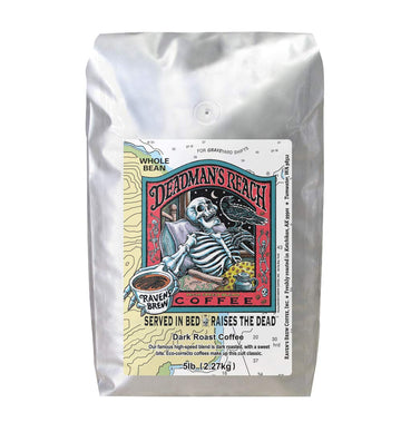 Raven'S Brew Coffee 12 Oz - Dark Roast - High Speed Blend With A Sweet Bite (Whole Bean, 5 Lb)