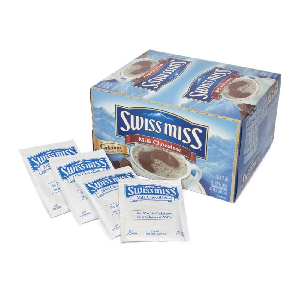 Swiss Miss Envelope Hot Cocoa Mix - 50/ 0.73 oz. envelopes per box, 6 boxes per case