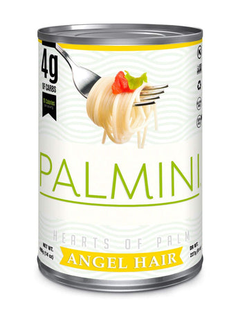 Palmini Angel Hair Pasta | Low-Carb Low-Calorie Hearts of Palm Pasta | Keto Gluten Free Vegan Non-GMO | As seen on Shark Tank | (14 Ounce Pouch-Pack of 6)