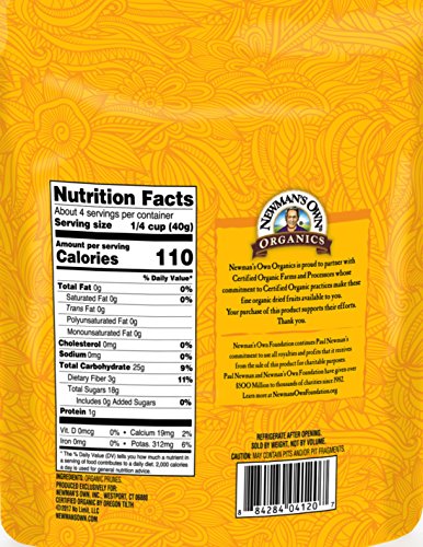 Newman'S Own Organics California Pitted Prunes 6-Ounce Pouches (Pack Of 12)