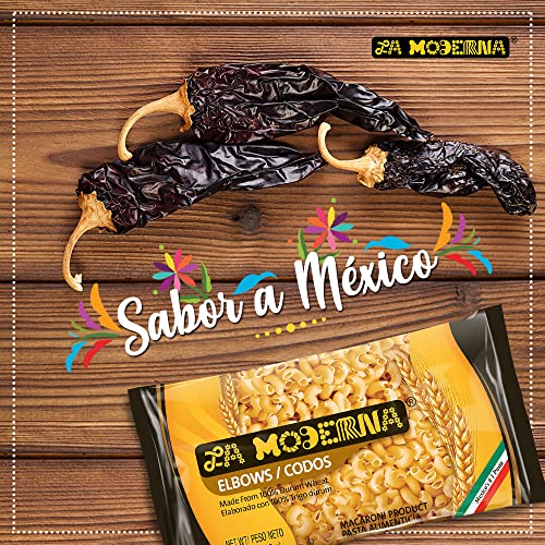 La Moderna, Codos, Pasta, Hecha Con Sémola De Trigo Durum, Enriquecida Con Vitaminas Y Hierro, 7 Oz, Pack De 20