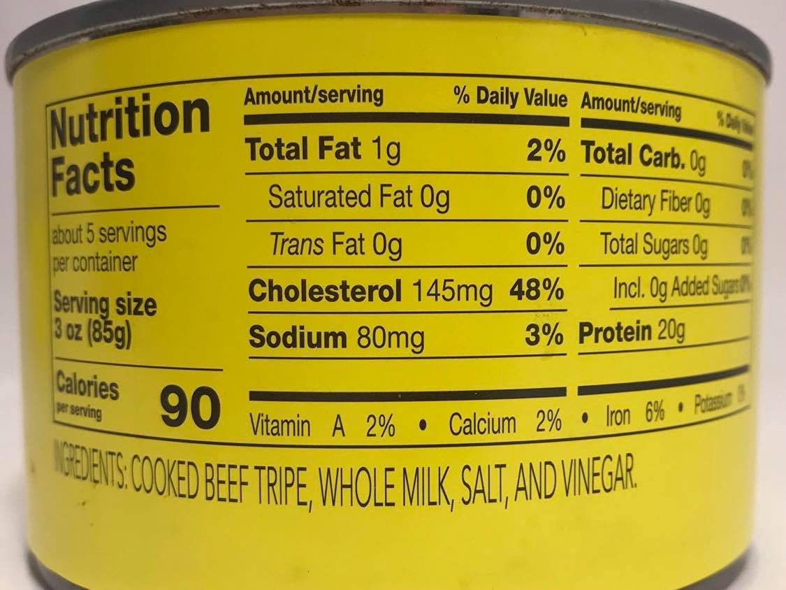 Rose Beef Tripe with Milk in a 1 Lb. Can., 2 (One Lb Cans)