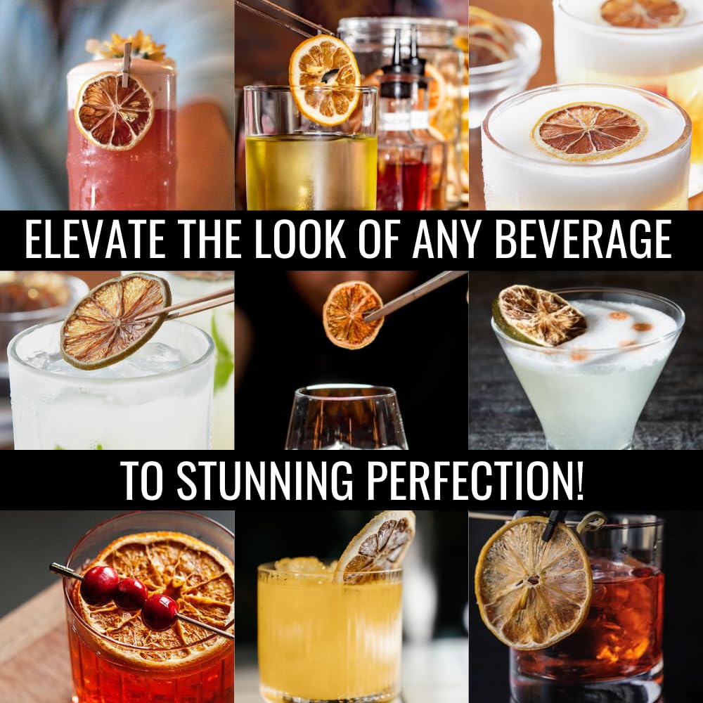 Speakeasy Premium Craft Cocktail Citrus Garnish Variety Pack - Dehydrated Orange, Lemon & Lime Slices, 5oz, 3-Pack