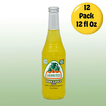 Jarritos Pineapple Mexican Soft Drink 12 Fl Oz Glass Bottles 12 Pack