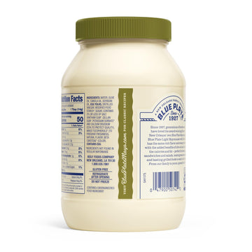 Blue Plate Light Mayonnaise with Olive Oil 30 Fl Oz Jar (Pack of 1)