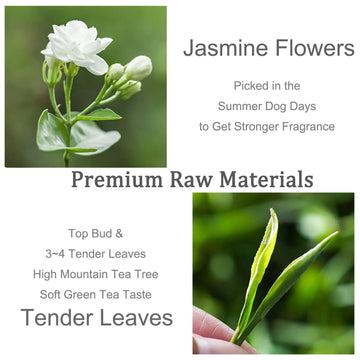 Jasmine Tea 2.1 Oz, Green Tea Loose Leaf, Premium Jasmine Tea With Pleasant Aroma - 60 G